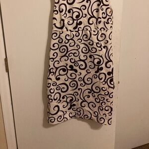 Autumn cream and brown dress